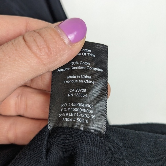 Aritzia Babatón black cropped long sleeve - Picture 2 of 6